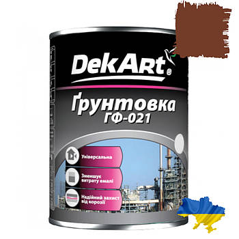 Грунтовка ГФ-021 антикорозійна DekArt Червоно-Коричнева 2.8кг