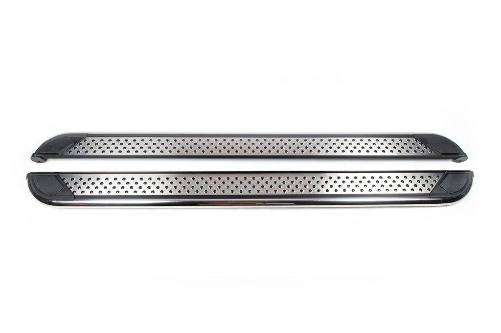 Бокові пороги Maydos V2 (2 шт., алюміній -2025 нерж) Коротка база для Toyota Proace City, фото 1