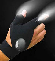 Перчатки со встроенным фонариком Glove Light Черные