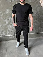 Штани чоловічі чиноси весняні літні чорного кольору, приталені чоловічі модні штани