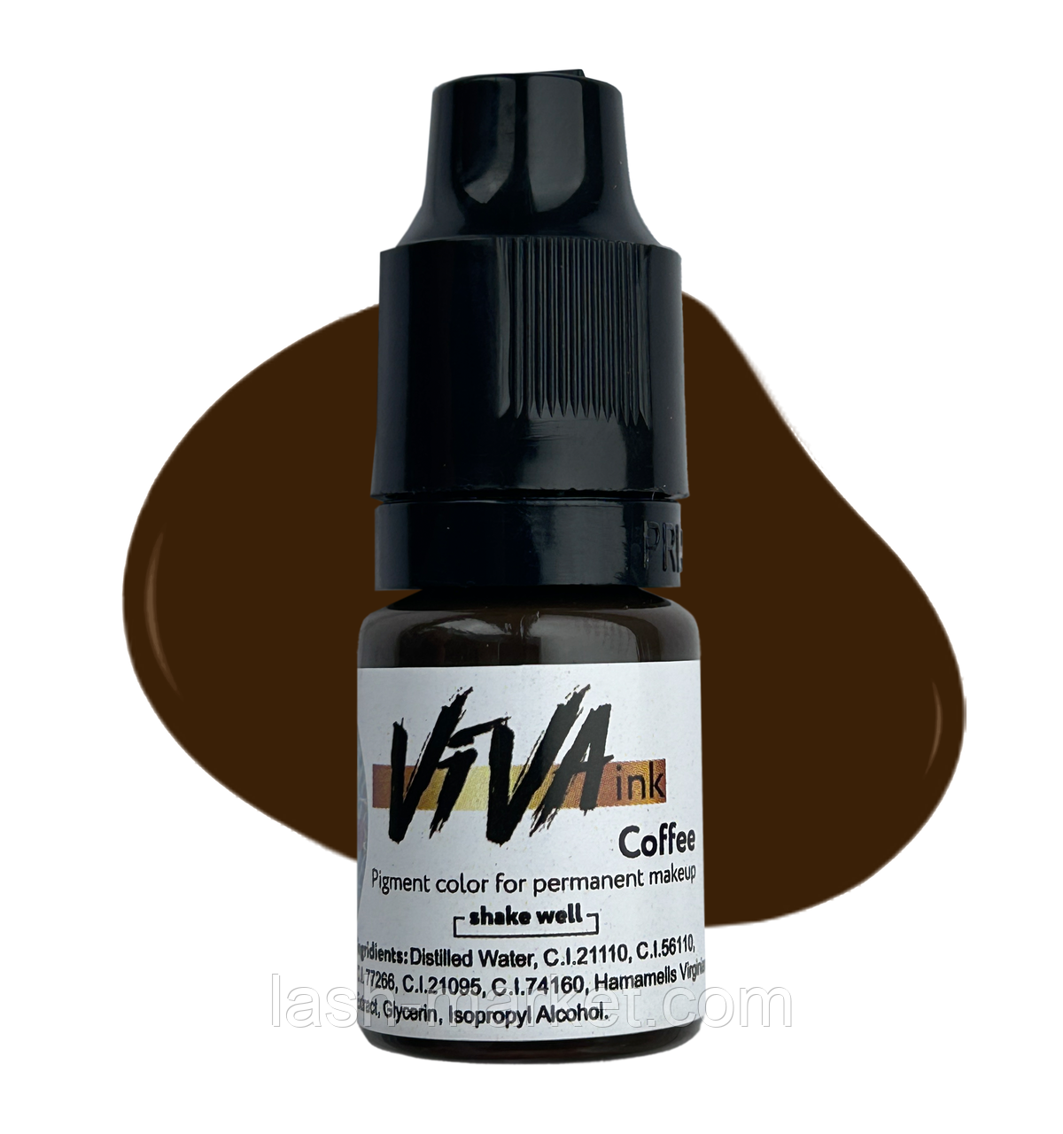 Пігмент для татуажа брів VIVA INK EYEBROWS #4 COFFEE 6ML\3ML, фото 1