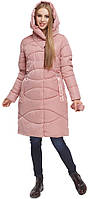 Зимняя куртка женская пудровая модель 5058 (ОСТАЛСЯ ТОЛЬКО 46(S))