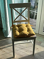 Подушка на стул квадратная стеганная серия Flowers Pad 36х36х5