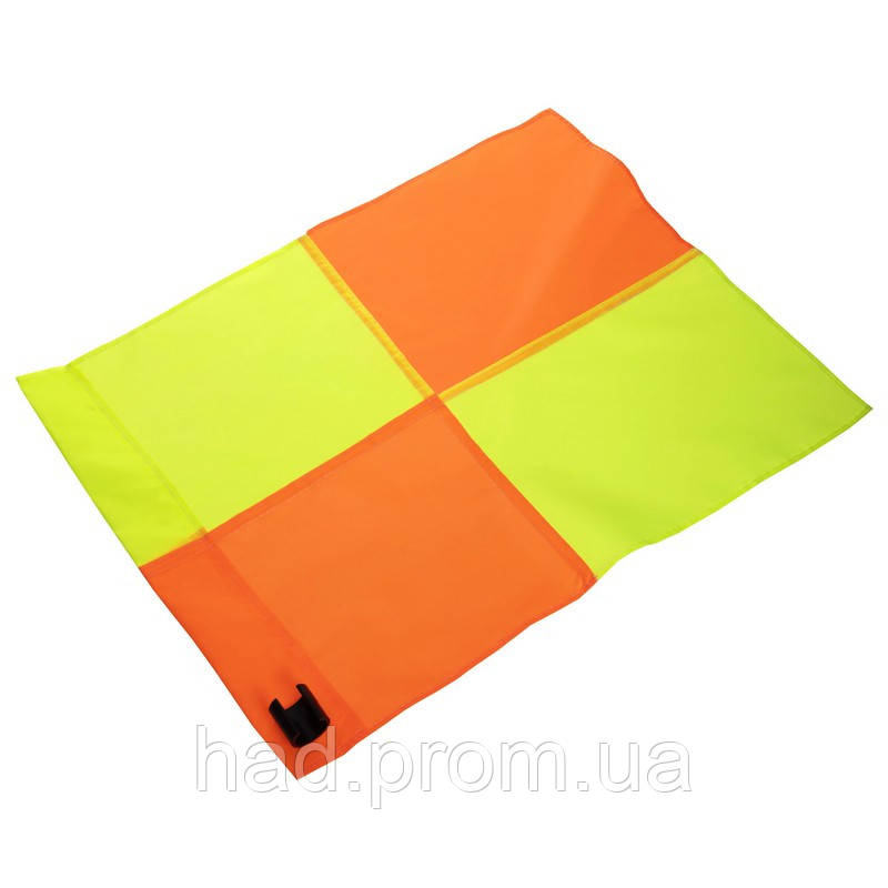 Флаг полотно угловой для поля с клипсой для крепления к штанге Zelart C-4597 45x38см оранжевый-желтый hd - фото 2 - id-p2142118370