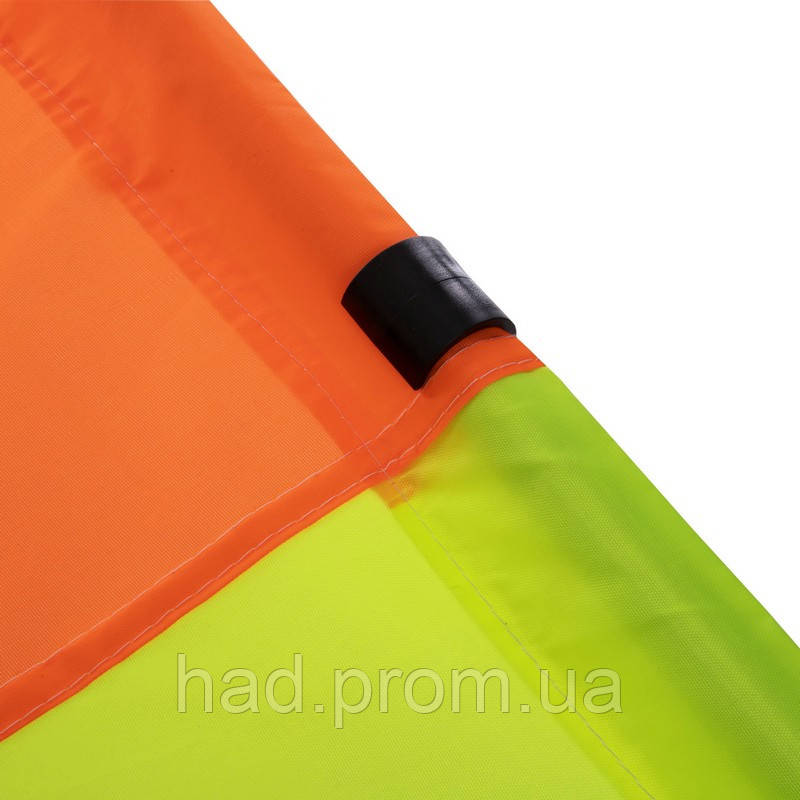 Флаг полотно угловой для поля с клипсой для крепления к штанге Zelart C-4597 45x38см оранжевый-желтый hd - фото 6 - id-p2142118370