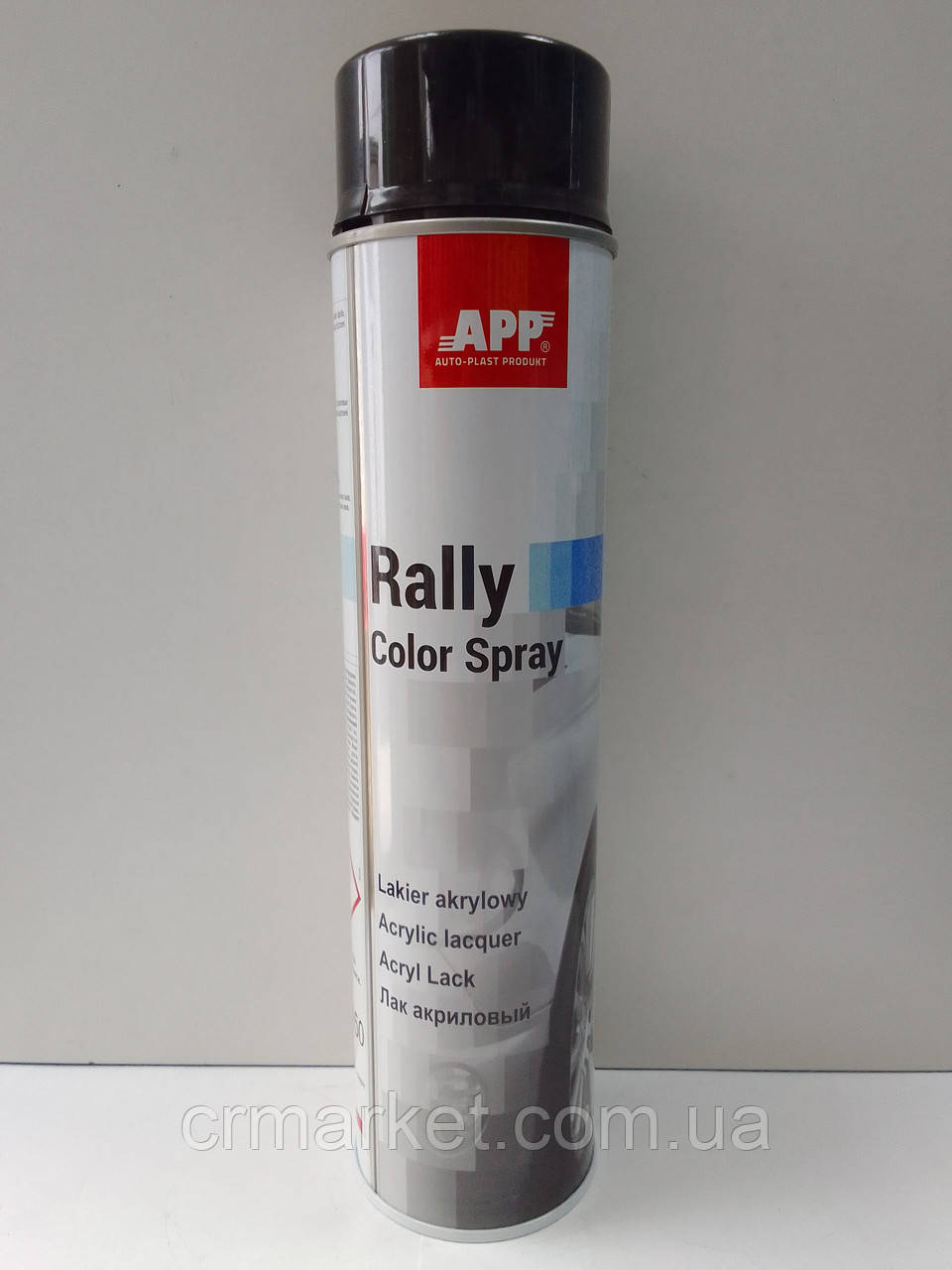 APP Rally Color Spray - Акрилова фарба чорна глянсова (0,6л), фото 1