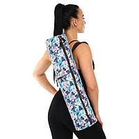 Сумка для йога коврика KINDFOLK Yoga bag Zelart FI-8365-2 розовый-голубой hd