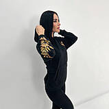 Толстовка жіноча з капюшоном і кишенею кенгуру, демісезон 50-52 р. | Худі на весну/осінь, без флісу | Батал, фото 6