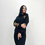 Толстовка жіноча з капюшоном і кишенею кенгуру, демісезон 50-52 р. | Худі на весну/осінь, без флісу | Батал, фото 10