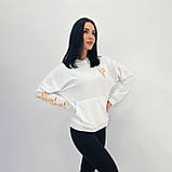 Толстовка жіноча з капюшоном і кишенею кенгуру, демісезон 50-52 р. | Худі на весну/осінь, без флісу | Батал, фото 5