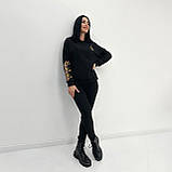 Толстовка жіноча з капюшоном і кишенею кенгуру, демісезон 50-52 р. | Худі на весну/осінь, без флісу | Батал, фото 7