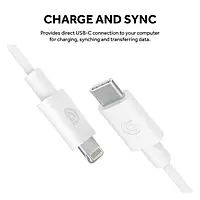 Дата-кабель Griffin USB-C (тато)  -  Lightning (тато), 1.2m White (GP-066-WHT)