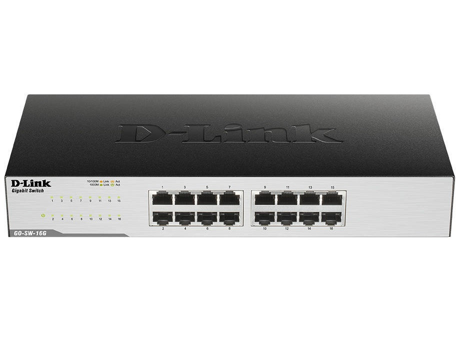 D-Link Комутатор GO-SW-16G 16xGE, Desktop, Некерувань