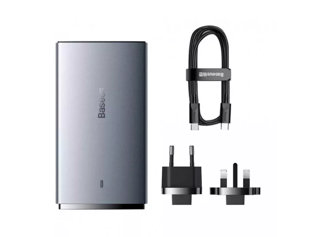 Мережевий зарядний пристрій Baseus GaN5 Pro Ultra-Slim C+U 65 W Gray (CCGAN65S5-OE)