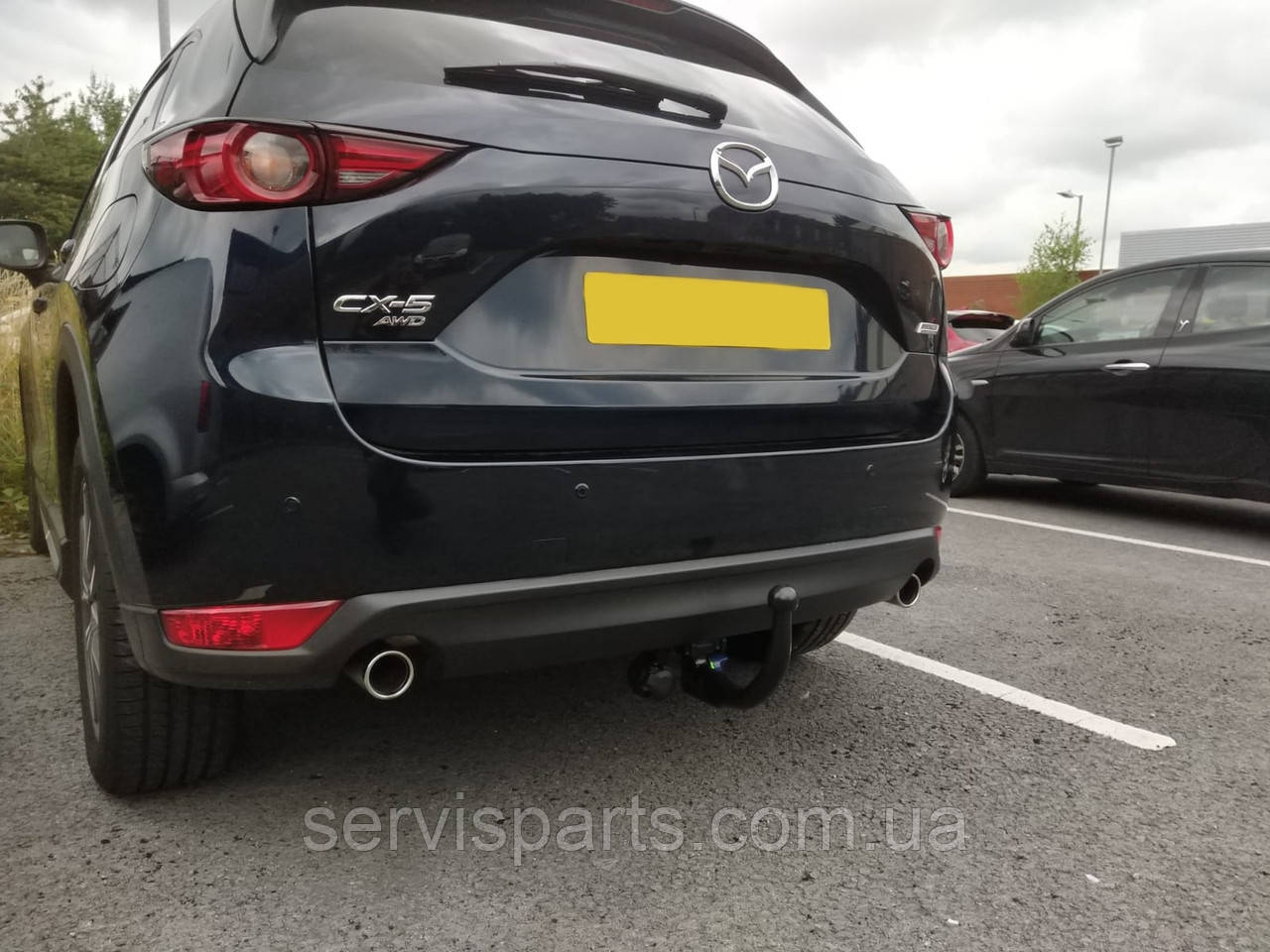 Фаркоп Mazda CX-5 2017-2024 (Мазда СХ 5) швидкознімний на ключах, без підрізу бампера