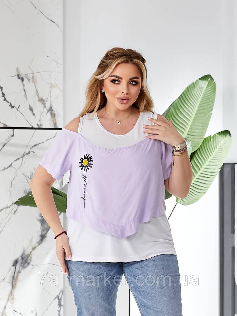 Футболка жіноча Віскоза (50-64) (3кв) "SALVADOR" купити недорого від прямого постачальника, фото 1