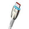 Кабель зарядный Baseus USB A - USB Type C Glimmer Series 100W LED 1 м White (CADH000402), фото 3