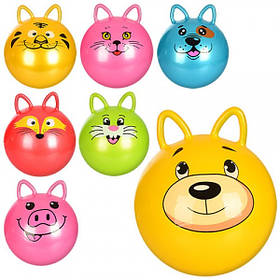 М'яч для фітнесу MS 0936 з вушками, діаметр 40 см., 350 г., 7 видів.