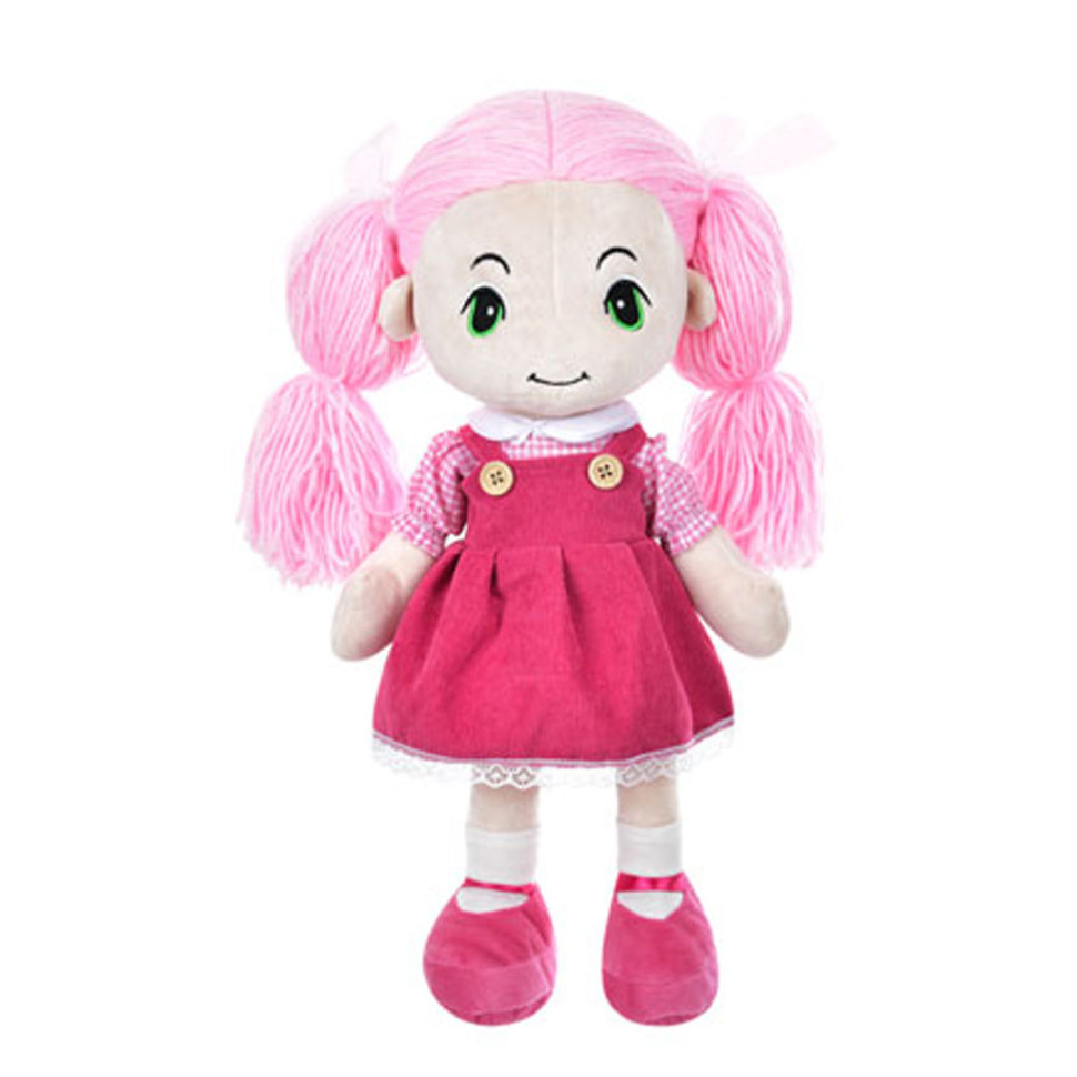 Мягконабивная детская кукла M5745UA 40 см (Розовое платье) ShoppinGo М'яконабивна дитяча лялька M5745UA 40 см - фото 1 - id-p2142189580