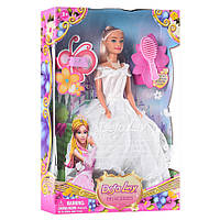 Детская кукла "Принцесса" DEFA Bambi 8063 с расческой и сумочкой (Белый) ShoppinGo Дитяча лялька "Принцеса"