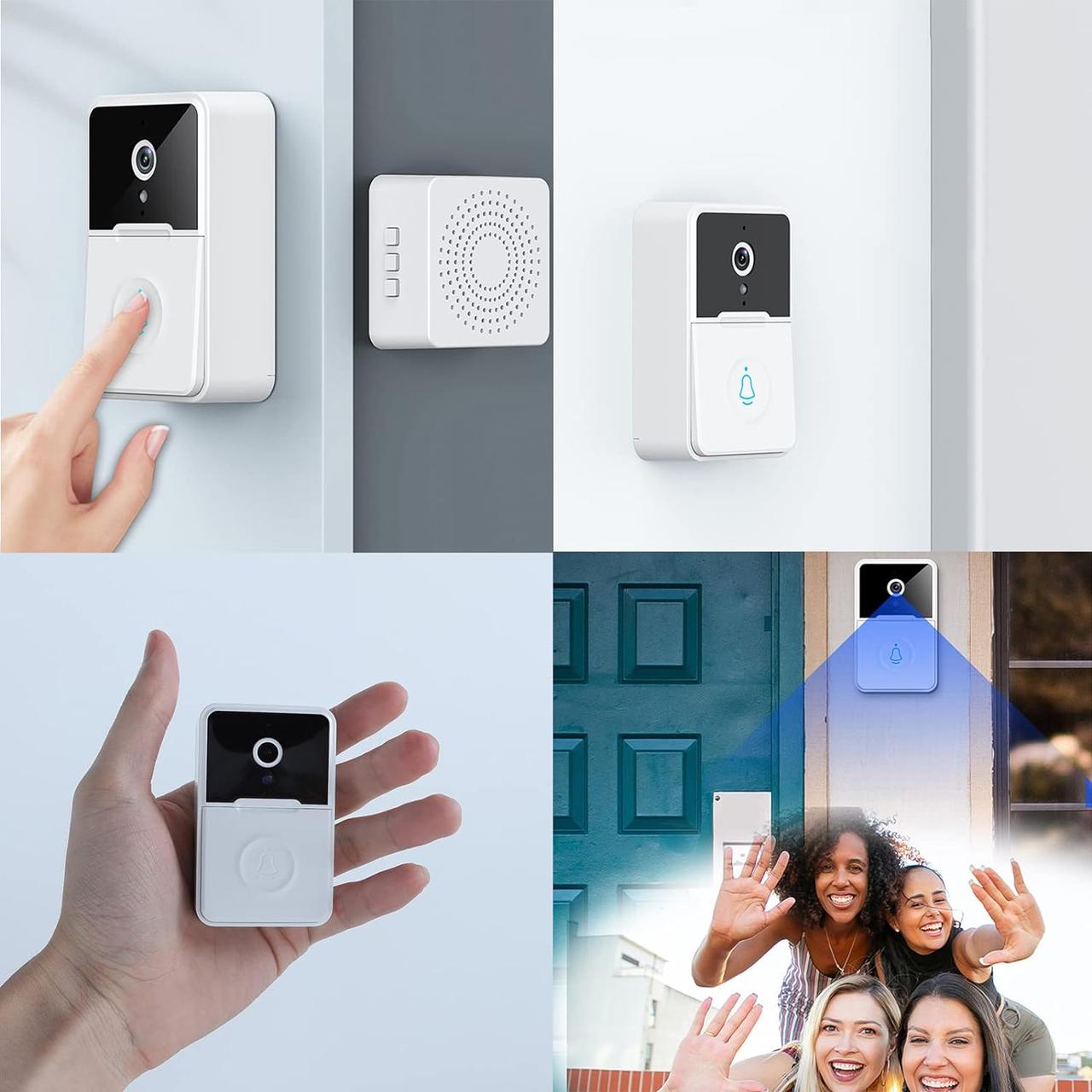 Умный дверной видеозвонок с WIFI камерой, Doorbell X9 Беспроводной видеодомофон Аккумуляторный домофон - фото 4 - id-p2142199890