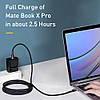 Кабель Baseus Cafule USB Type-C to USB Type-C 60W PD Quick charge 1 м Black/Red (CATKLF-I91), фото 3