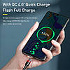 Кабель Baseus Cafule USB Type-C to USB Type-C 60W PD Quick charge 1 м Black/Red (CATKLF-I91), фото 5
