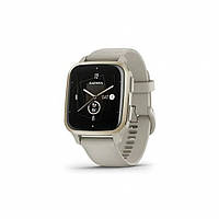 Смарт-часы Garmin Venu Sq 2 Music Edition Cream Gold Aluminium Bezel with French Grey Case and Silicone Band