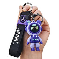 Брелок медвідь астронавт фіолетовий