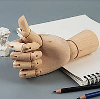 Манекен рука 18см дерев'яна гнучка права тренувальна або для торгівлі прикрас