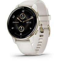 Смарт-часы Garmin Venu 2 Plus Cream Gold S. Steel Bezel w. Ivory Case and S. Band (010-02496-02/12) ()