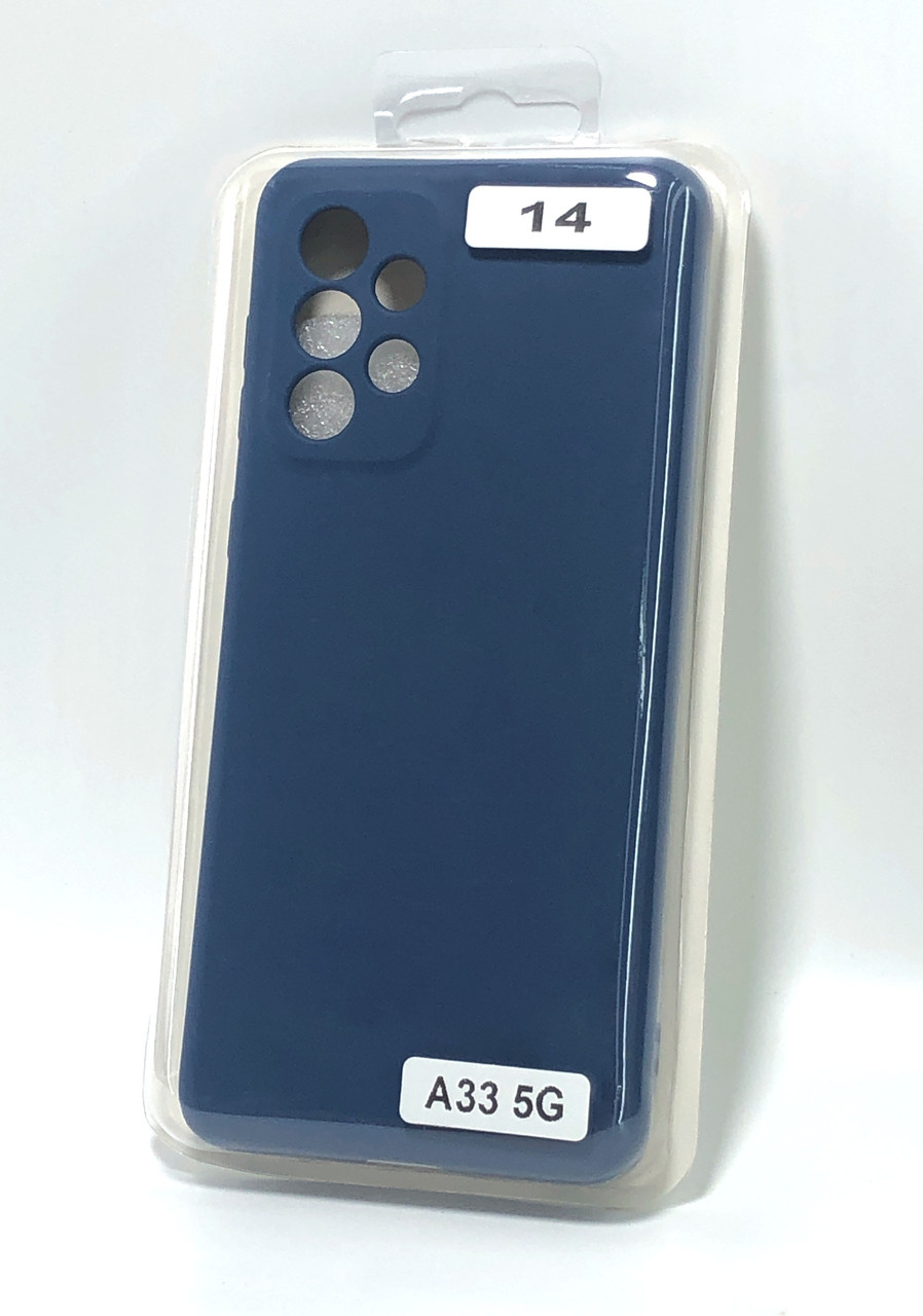 Чохол силіконовий для телефону Samsung A33 (5G) Silicone Orig FULL №14 Dark Blue 4you