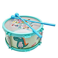 Детская игрушка Барабан 168-53C(Turquoise) палочки 2шт 20см ShoppinGo Дитяча іграшка Барабан