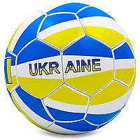 Мяч футбольный UKRAINE BALLONSTAR FB-0047-784 №5 желтый-голубой-белый hd