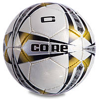 Мяч футбольный CORE 5 STAR CR-006 №5 PU белый-золотой hd