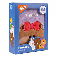 Блокнот 16x12см пушистый линия Line Friends Choco Yes, 151746