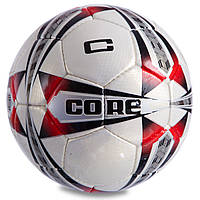 Мяч футбольный CORE 5 STAR CR-007 №5 PU белый-красный hd