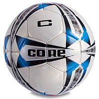 Мяч футбольный CORE 5 STAR CR-008 №5 PU белый-синий hd