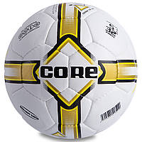 Мяч футбольный CORE BRILIANT SUPER CR-009 №5 PU белый-желтый hd