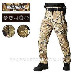 Тактичні зимові штани Шаркскін мультикам Softshell Multicam утеплені на флісі