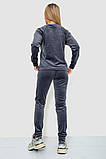 Спорт костюм жіночий велюровий, колір темно-сірий, 102R272, фото 4