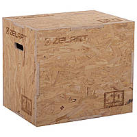 Бокс пліометричний дерев'яний Zelart BOX-WOOD FI-3636-2 1шт 70см світло-коричневий kl