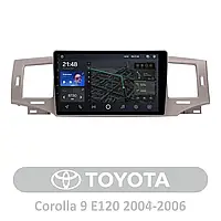 Штатная магнитола Toyota Corolla E120 2004-2006 9" IPS 2/32Gb GPS WiFi USB DSP Carplay Android 12