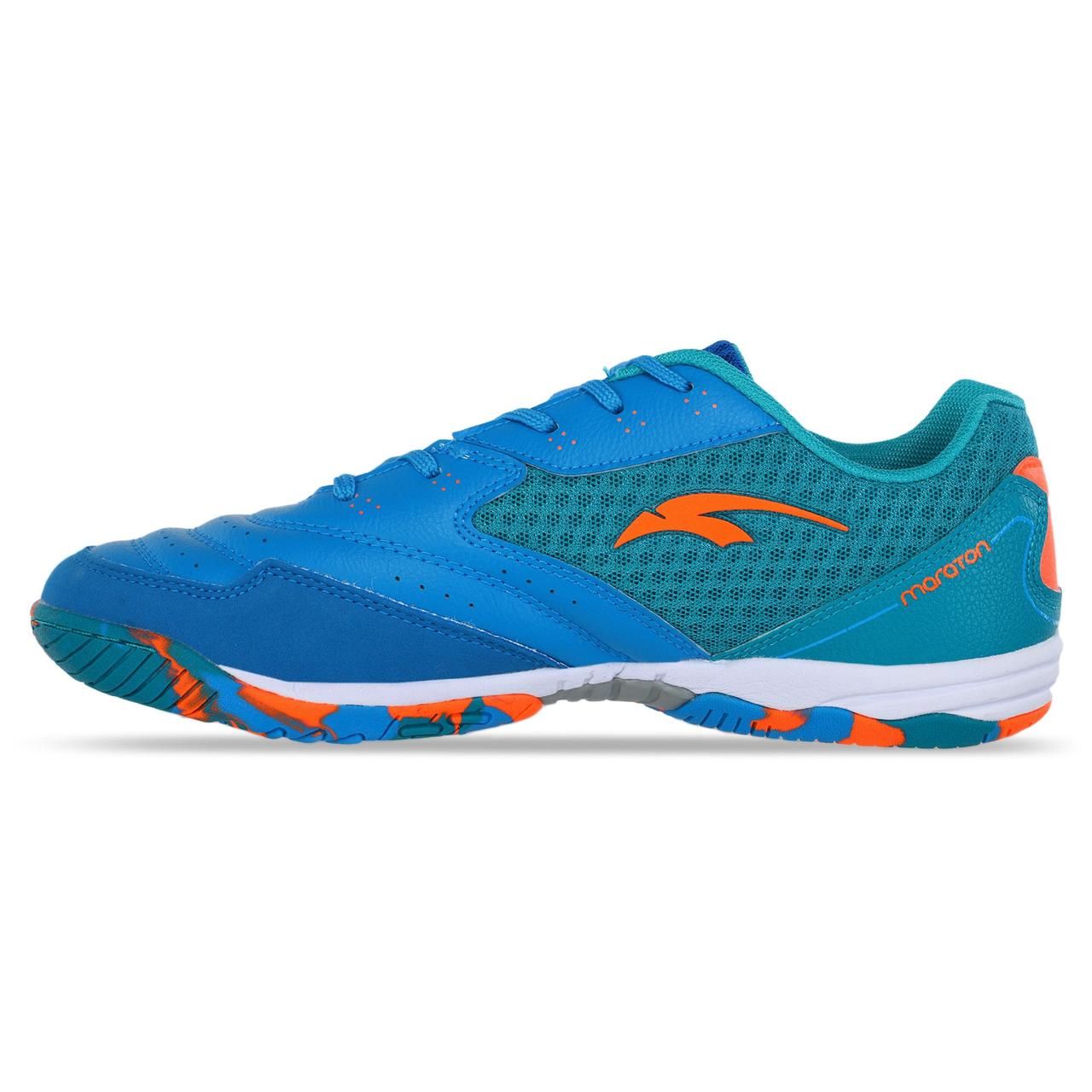 Обувь для футзала мужская MARATON 230510-3 размер 40-45 голубой-оранжевый kl - фото 3 - id-p2142129864