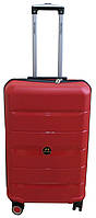 Средний чемодан из полипропилена ни колесах 60L My Polo, Турция красный ShoppinGo Середня валіза з