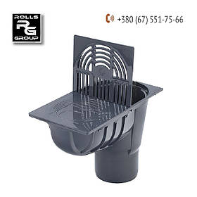 Дощоприймач універсальний для труб DN120/110/100/90/80/50, з кришкою та сміттєзбірним кошиком