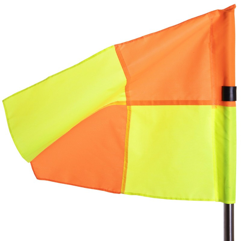 Флаг полотно угловой для поля с клипсой для крепления к штанге Zelart C-4597 45x38см оранжевый-желтый kl - фото 4 - id-p2142120183