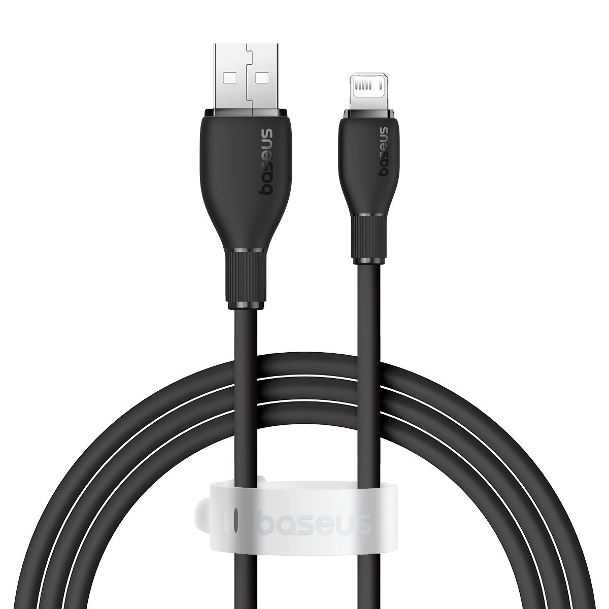 Кабель зарядний USB — Lightning Baseus Pudding Charging+Data 2.4 A 1.2 м Black (P10355700111-00)