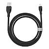 Кабель зарядний USB — Lightning Baseus Pudding Charging+Data 2.4 A 1.2 м Black (P10355700111-00), фото 5
