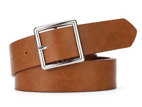 Стильний жіночий пояс ремінь 110 см коричневий